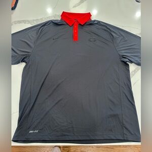 Nike Men's Charcoal and Red Georgia Bulldogs Polo Shirt